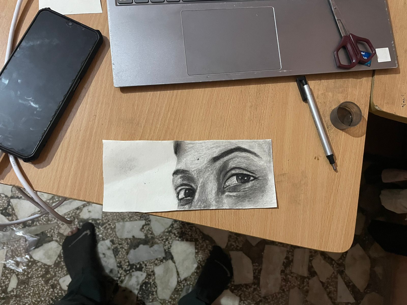 Hyper-Realistic Eye Sketch