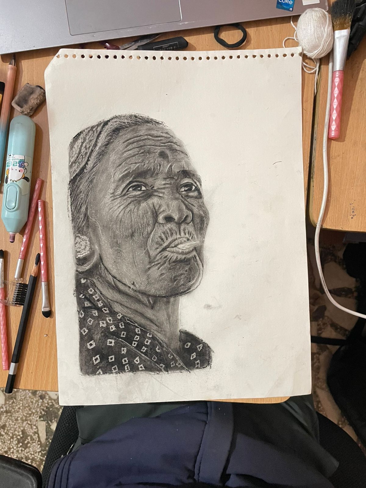 Hyper-Realistic Old Woman Portrait