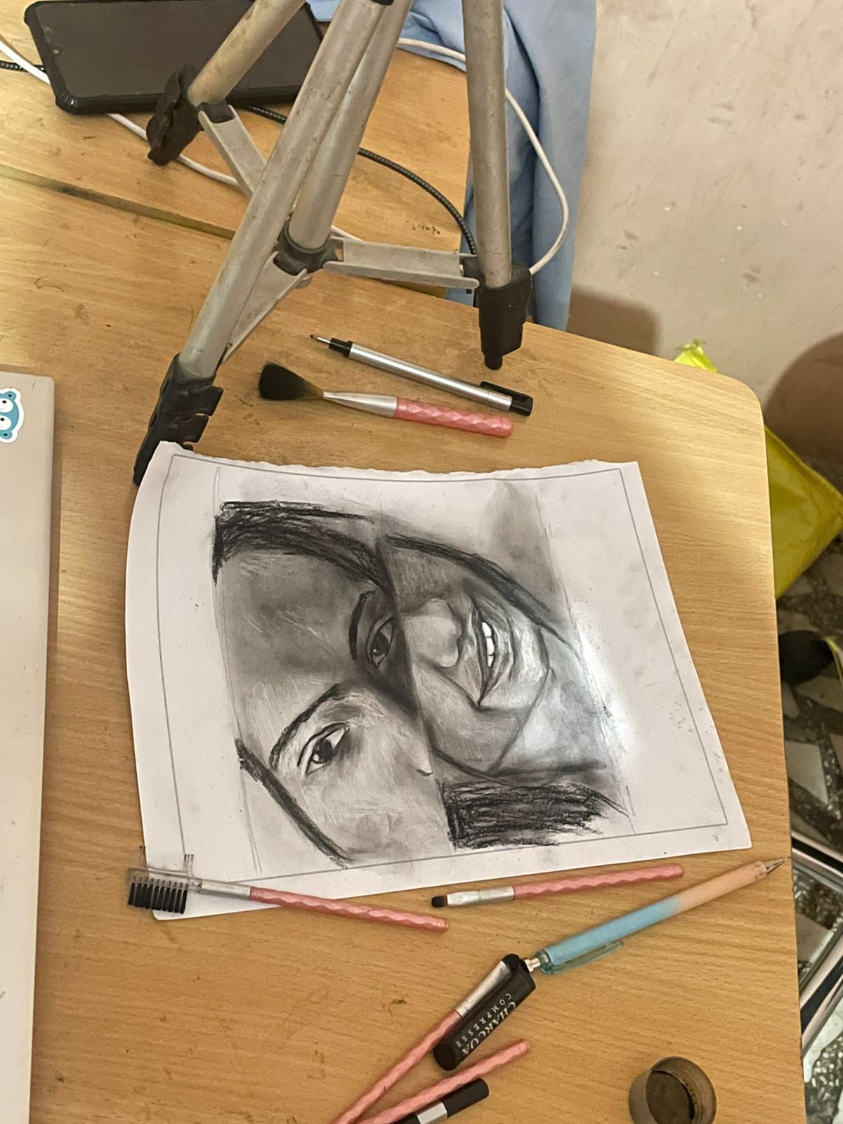Creative Split-Face Portrait